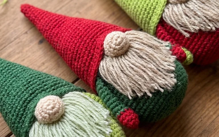 Crochet Christmas Gnome Decorations Pattern For The Holiday Season